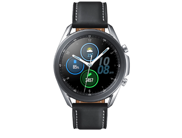 Đồng hồ samsung Galaxy watch 45mm viền thép đen dây da-chính