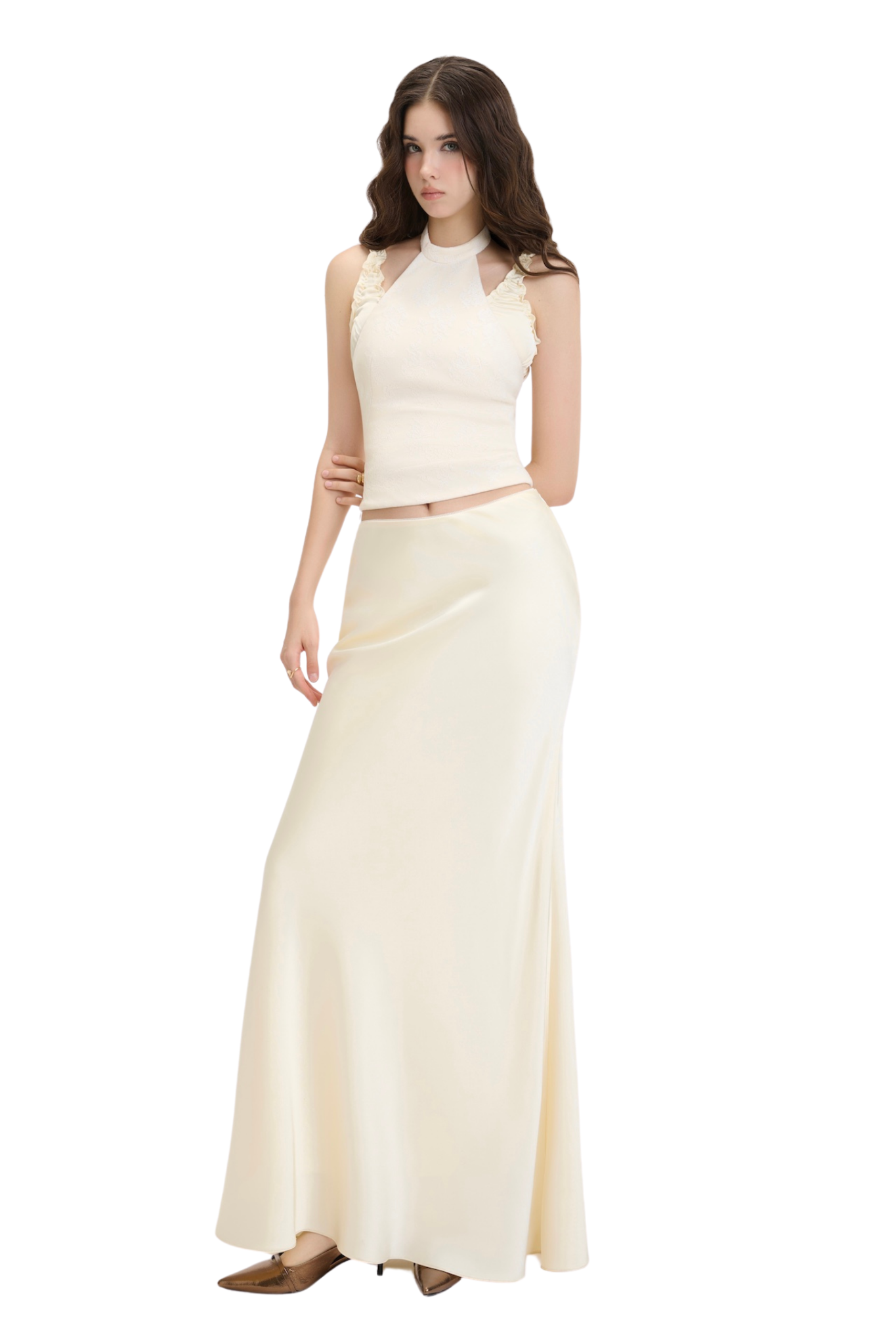 GIGI LONG SKIRT (CREAM)