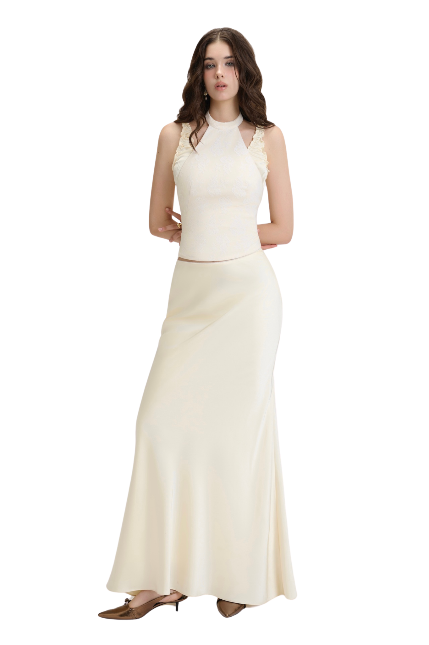 GIGI LONG SKIRT (CREAM)