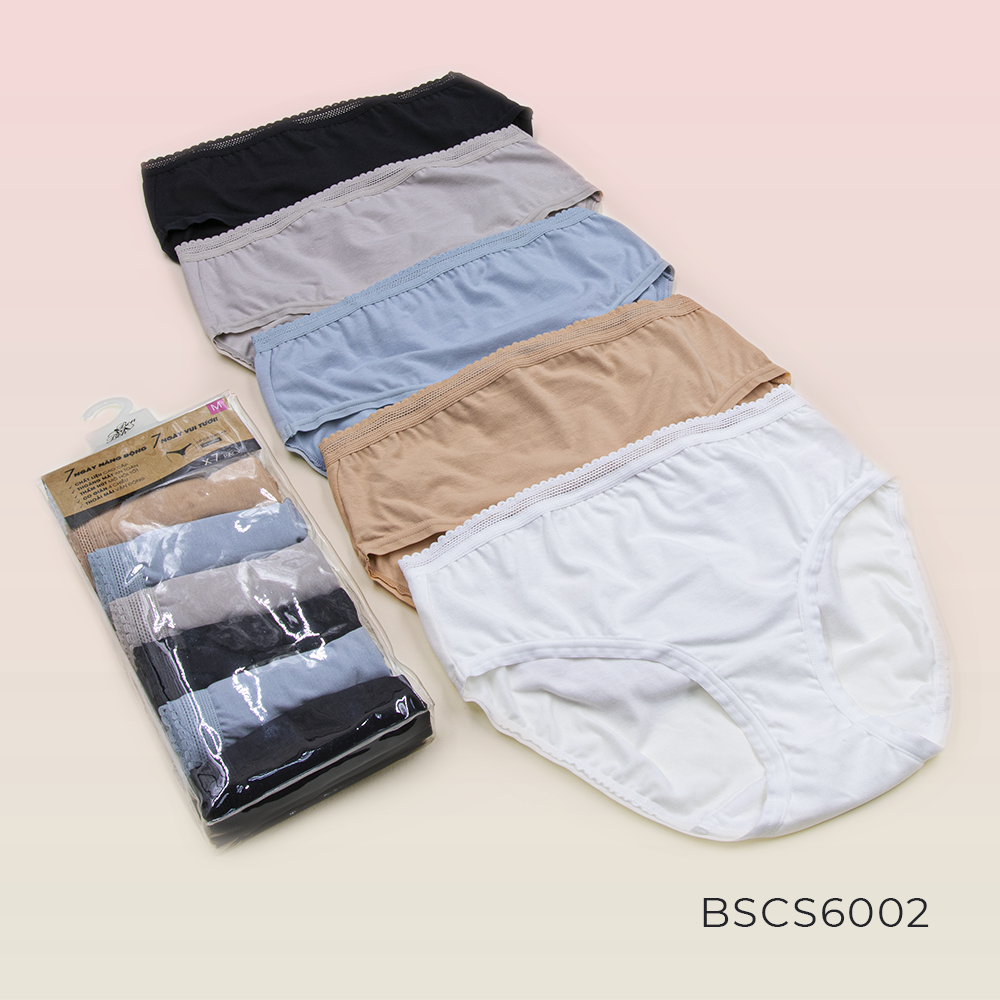  Combo 7 quần lót cotton lưng cao - BSCS6002 