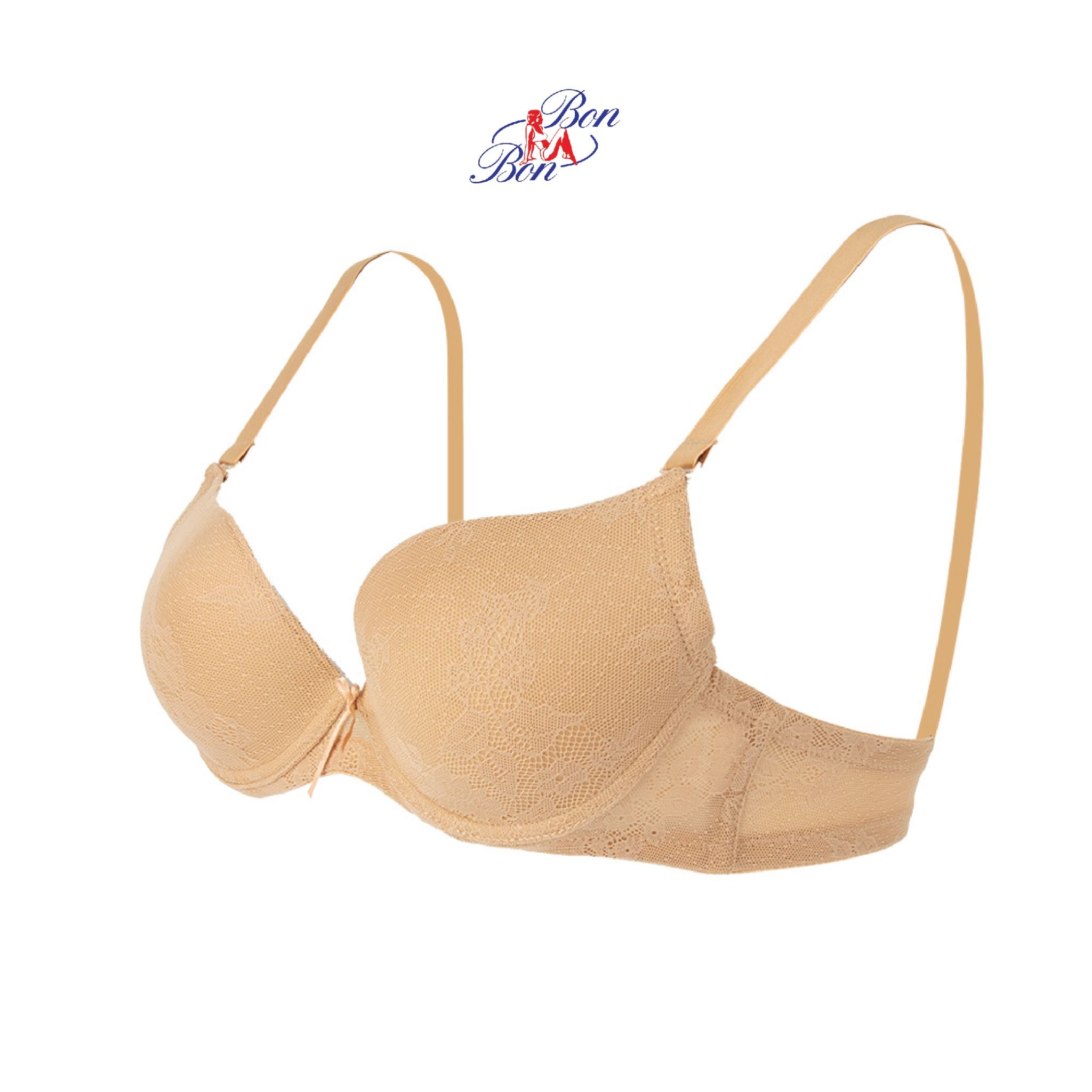 Áo lót mút vừa, ren họa tiết ẩn - BV3568