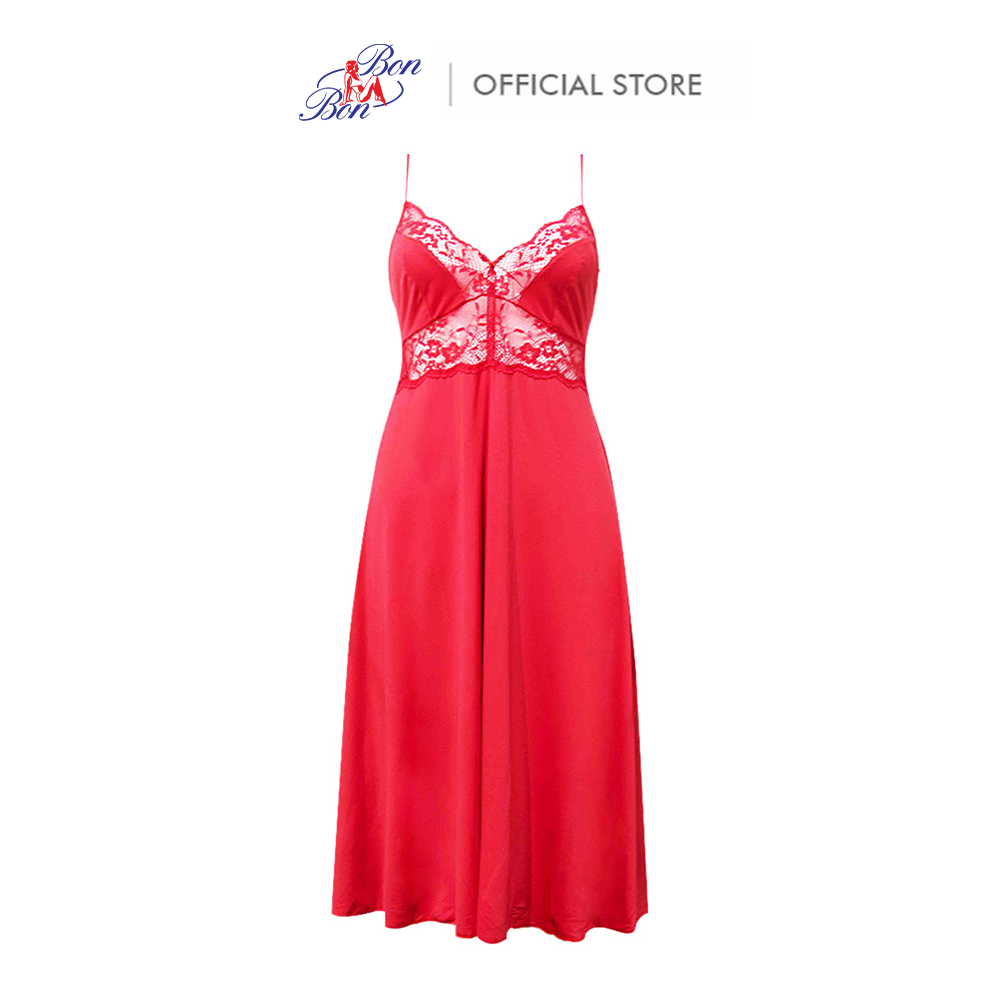 Đầm ngủ không cúp, viền ren - IL9436