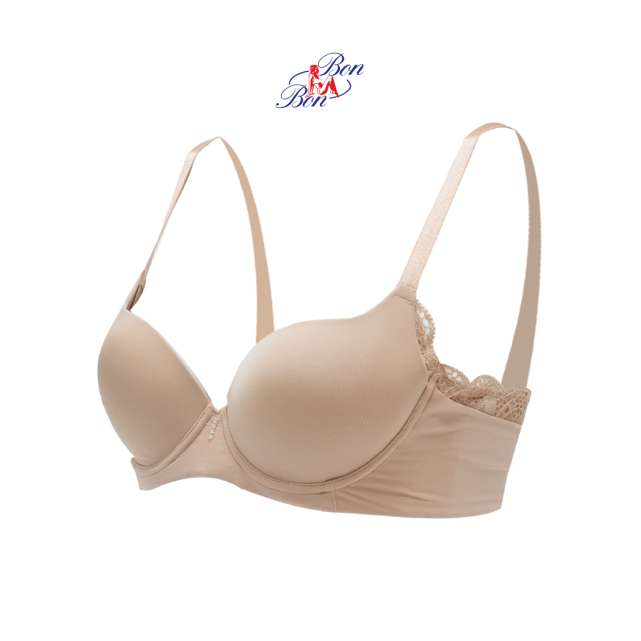 Áo lót mút mỏng, trơn, phối ren tinh tế - BV35168