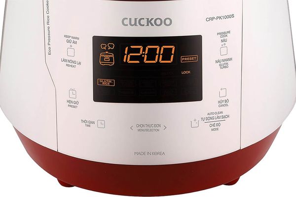 Nồi cơm điện tử Cuckoo 1.8 Lít CRP-PK1000S (Trắng Đỏ)