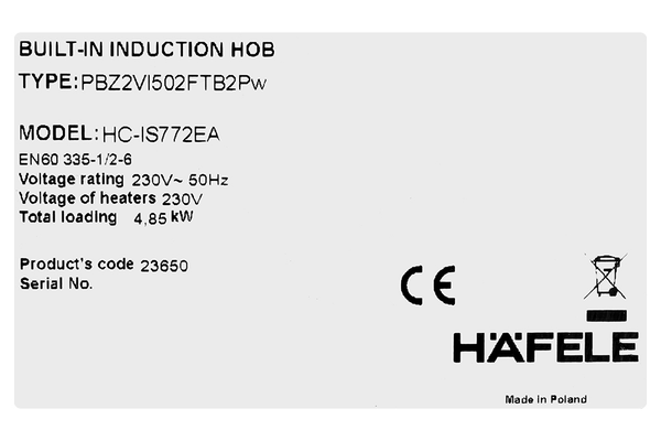 Bếp từ đôi Hafele HC-IS772EA/ 535.02.222