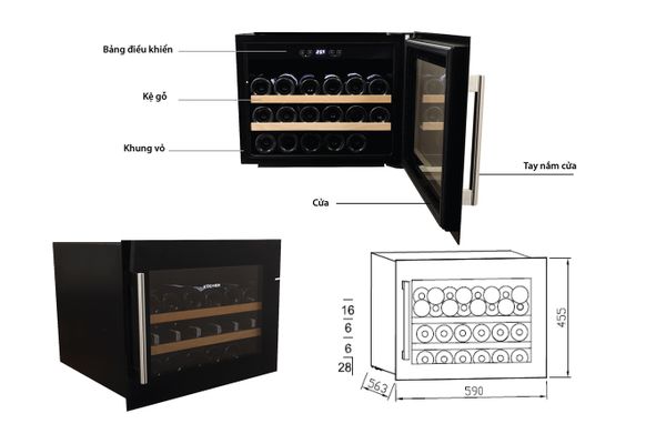 Tủ rượu Kocher KWEU1128B