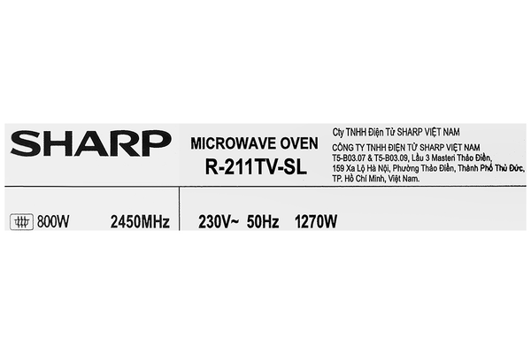 Lò vi sóng Sharp 21 lít R-211TV-SL