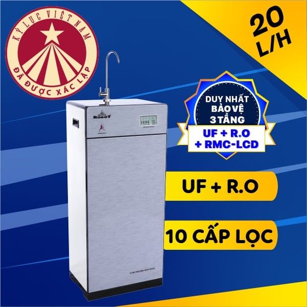 Máy lọc nước RO + UF Robot 10 lõi LUX PRO 2410W-UR