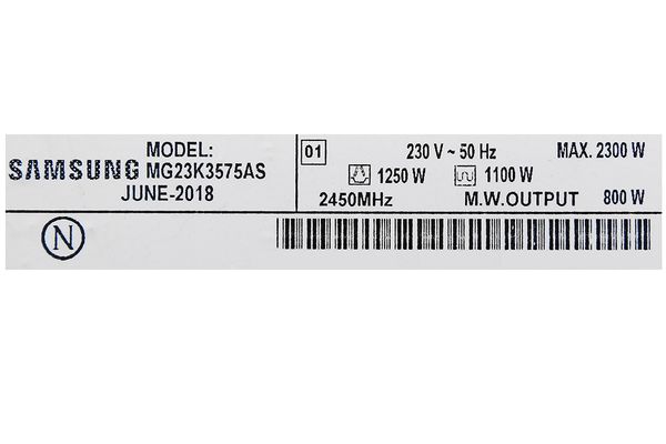 Lò vi sóng có nướng Samsung 23 lít MG23K3575AS/SV