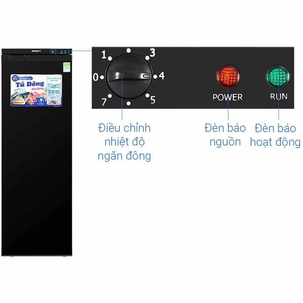 Tủ đông đứng Sanaky Inverter 213 Lít VH-230VD3