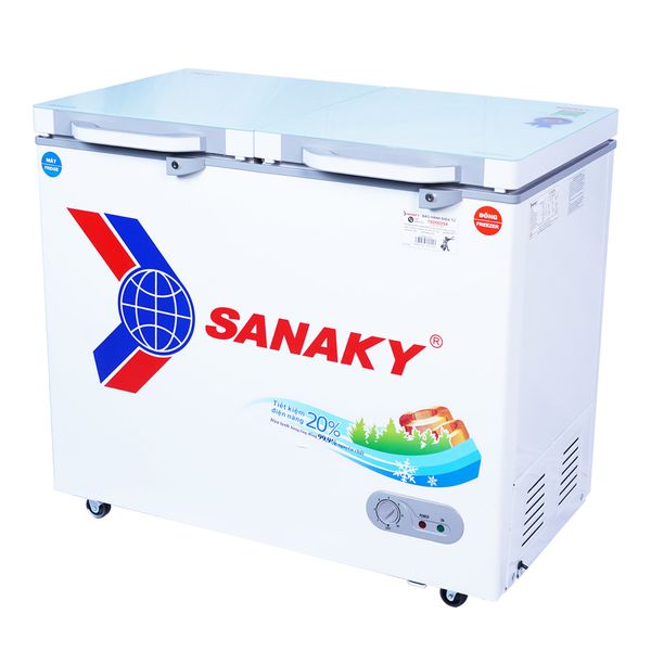 Tủ đông mặt kính cường lực Sanaky 195 Lít VH-2599W2KD