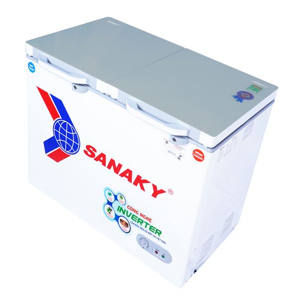 Tủ đông mặt kính cường lực Sanaky Inverter 195 Lít VH-2599W4K