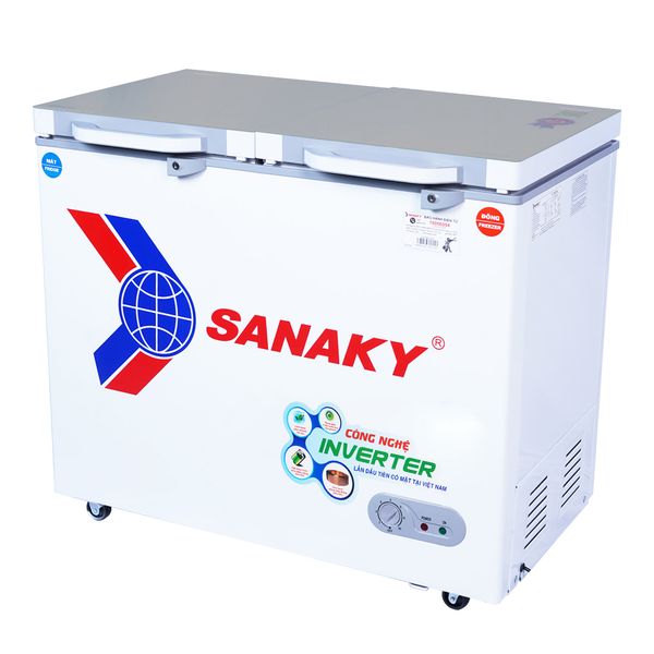 Tủ đông mặt kính cường lực Sanaky Inverter 195 Lít VH-2599W4K