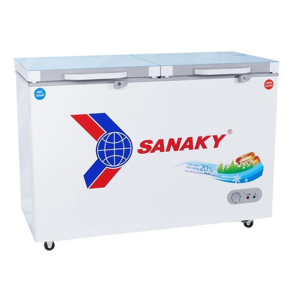 Tủ đông mặt kính cường lực Sanaky 260 Lít VH-3699W2KD