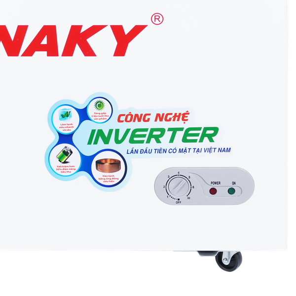 Tủ đông mặt kính cường lực Sanaky Inverter 260 Lít VH-3699W4K (VH-3699W4KD)