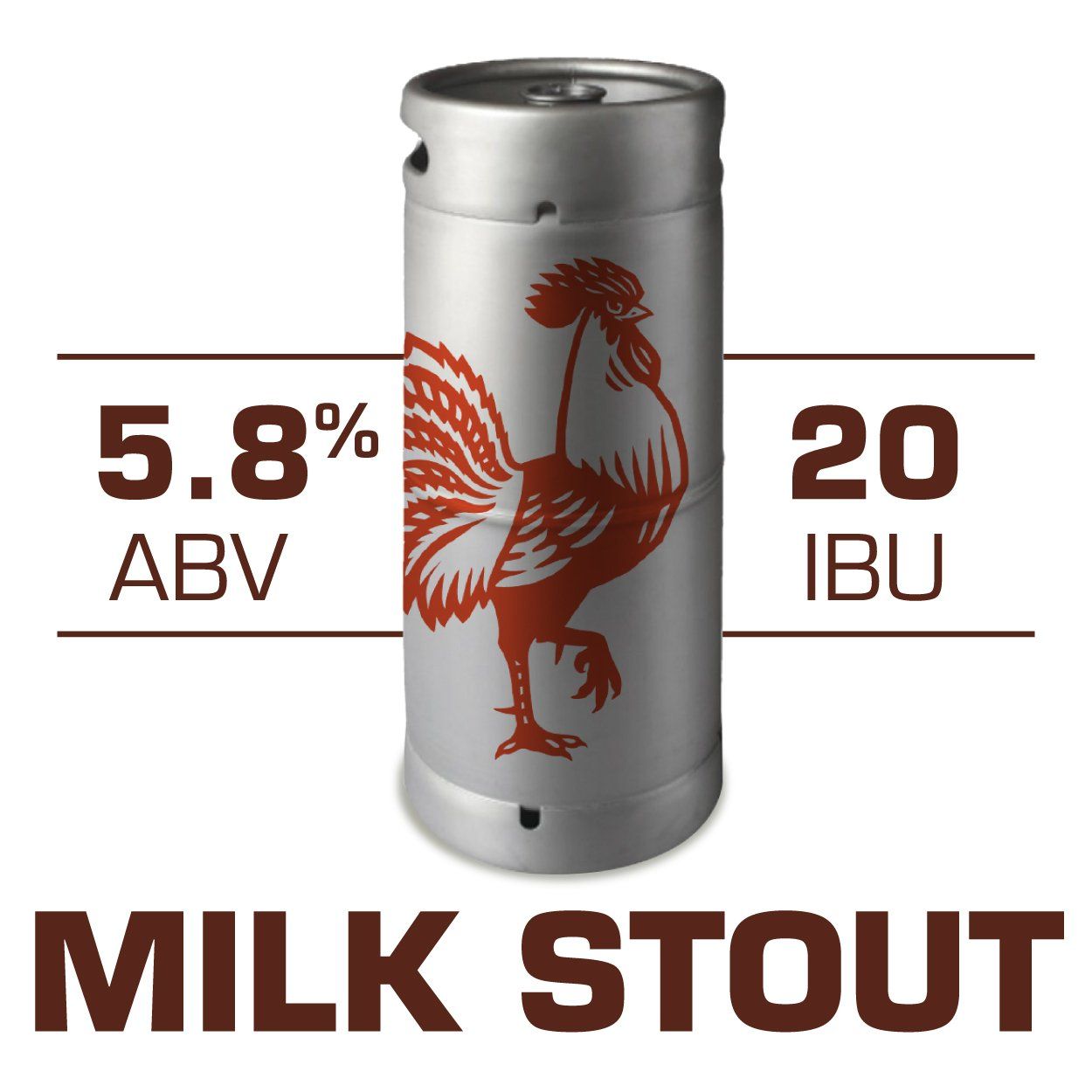 Rooster Milk Stout Két 20L (Giá Liên Hệ)