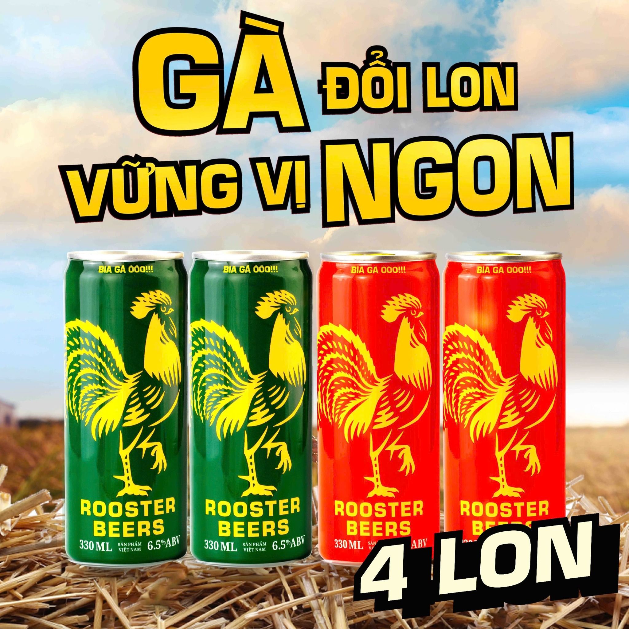 Rooster Beers set 4 Lon Pale và IPA Mix (330ml)