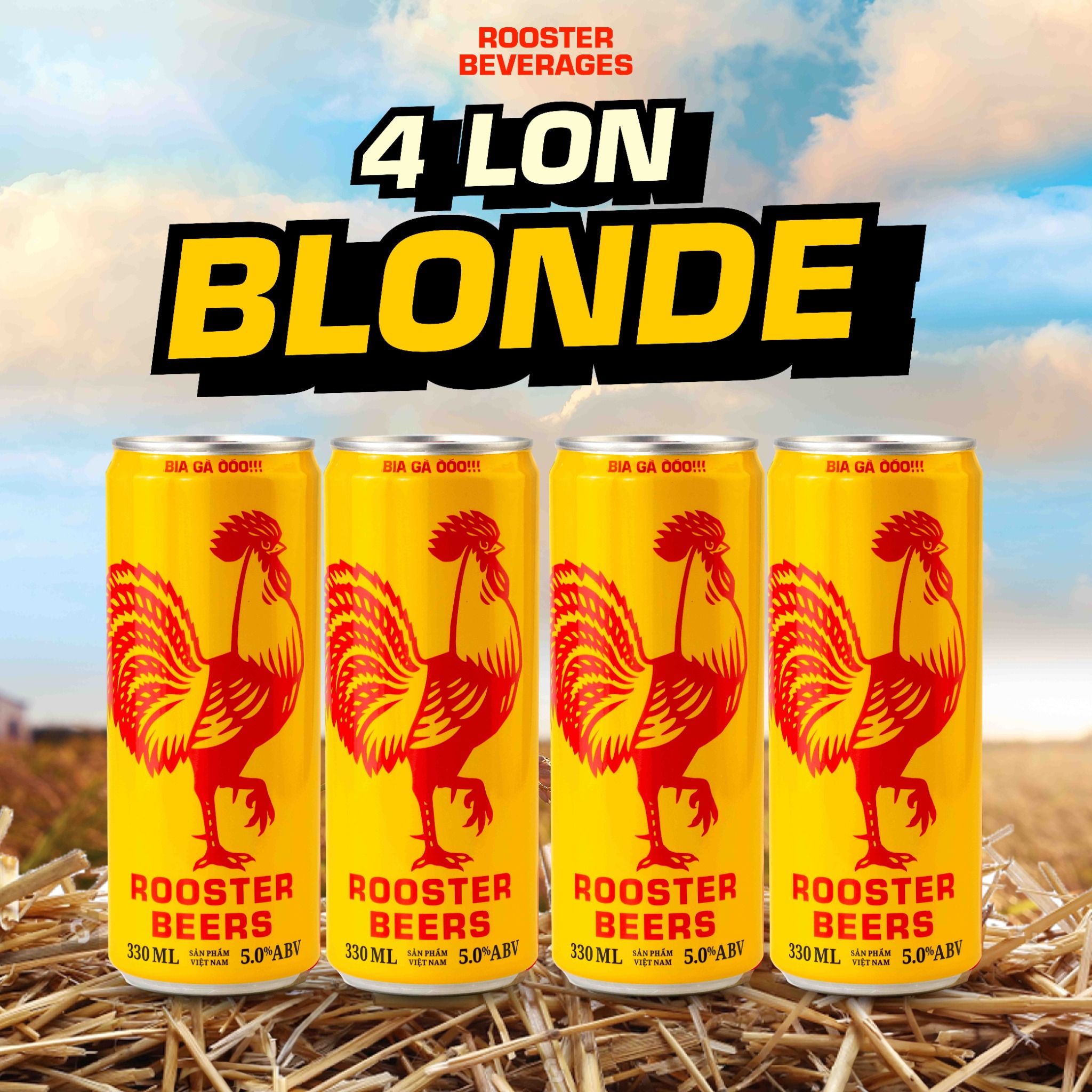 Rooster Beers set 4 Lon Các Loại - 4 Cans