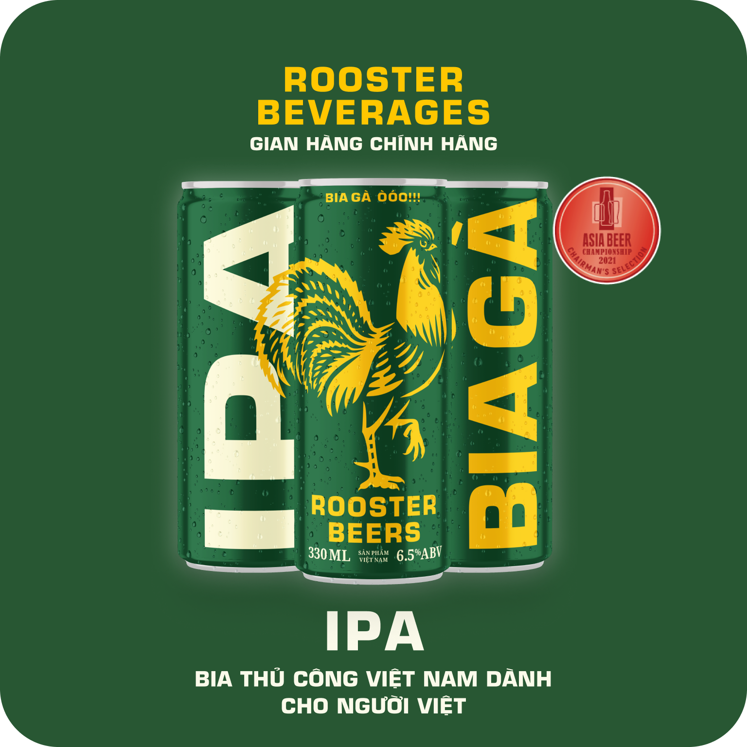 Rooster Beers IPA - Thùng 10 Lon Cao Sleek Can (330ml)