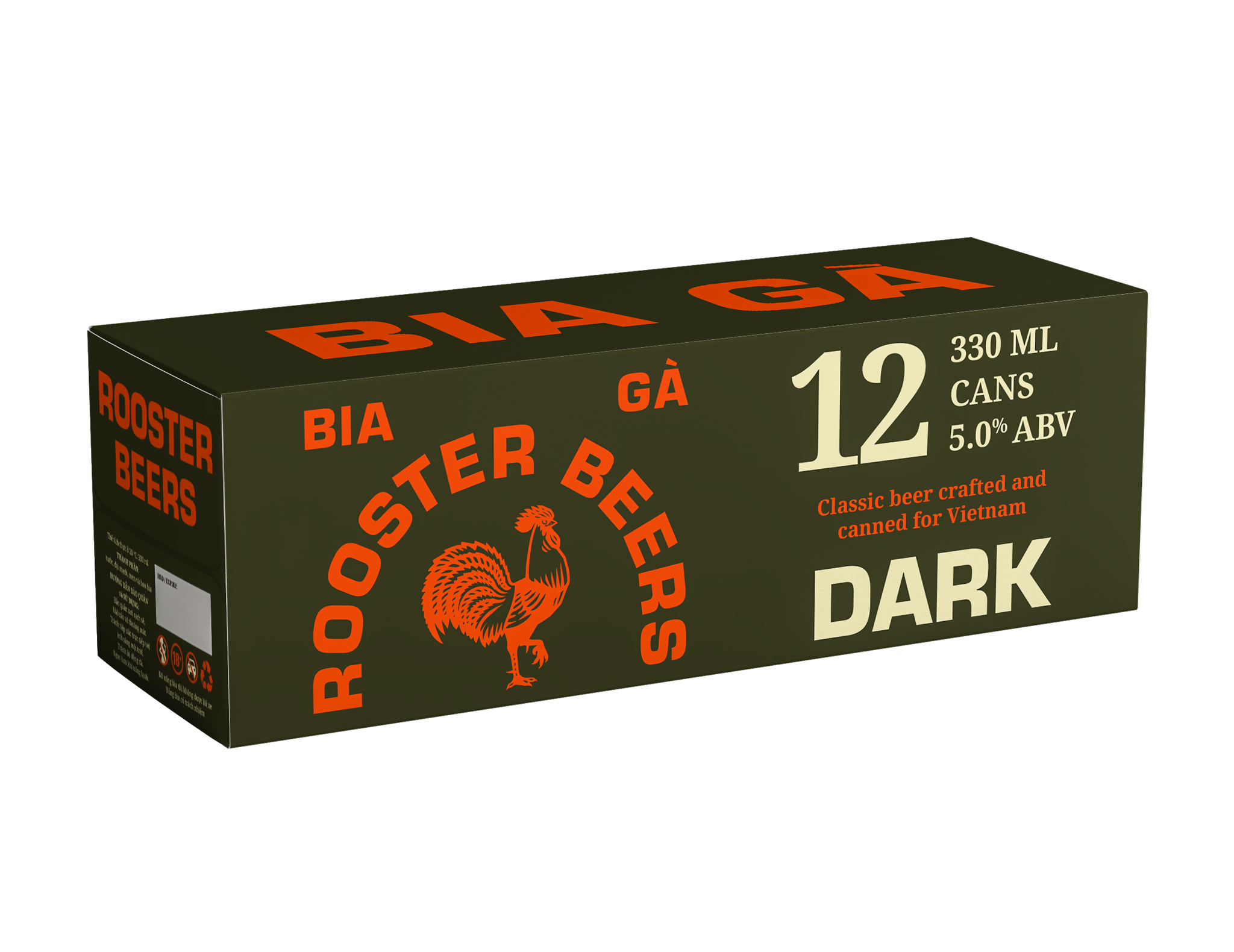 Rooster Beers Dark - Thùng 12 Lon (330ml)