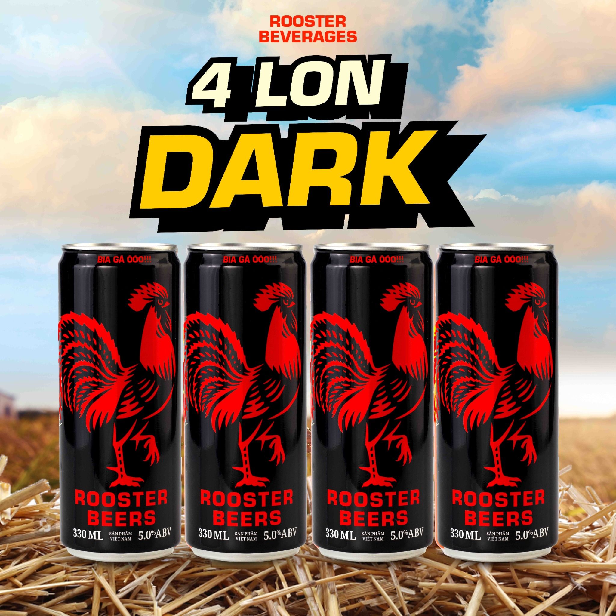 Rooster Beers set 4 Lon Các Loại - 4 Cans