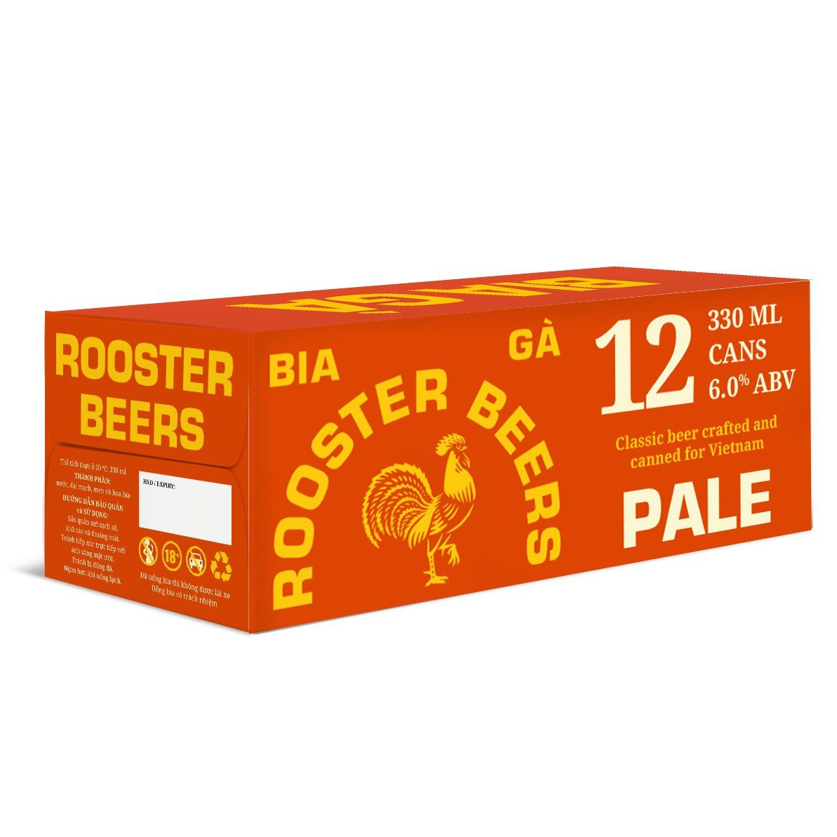 Rooster Beers Pale - Thùng 12 Lon (330ml)