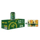  [TẶNG 4 LON SODA] Rooster Beers IPA - Thùng 12 Lon (330ml) 