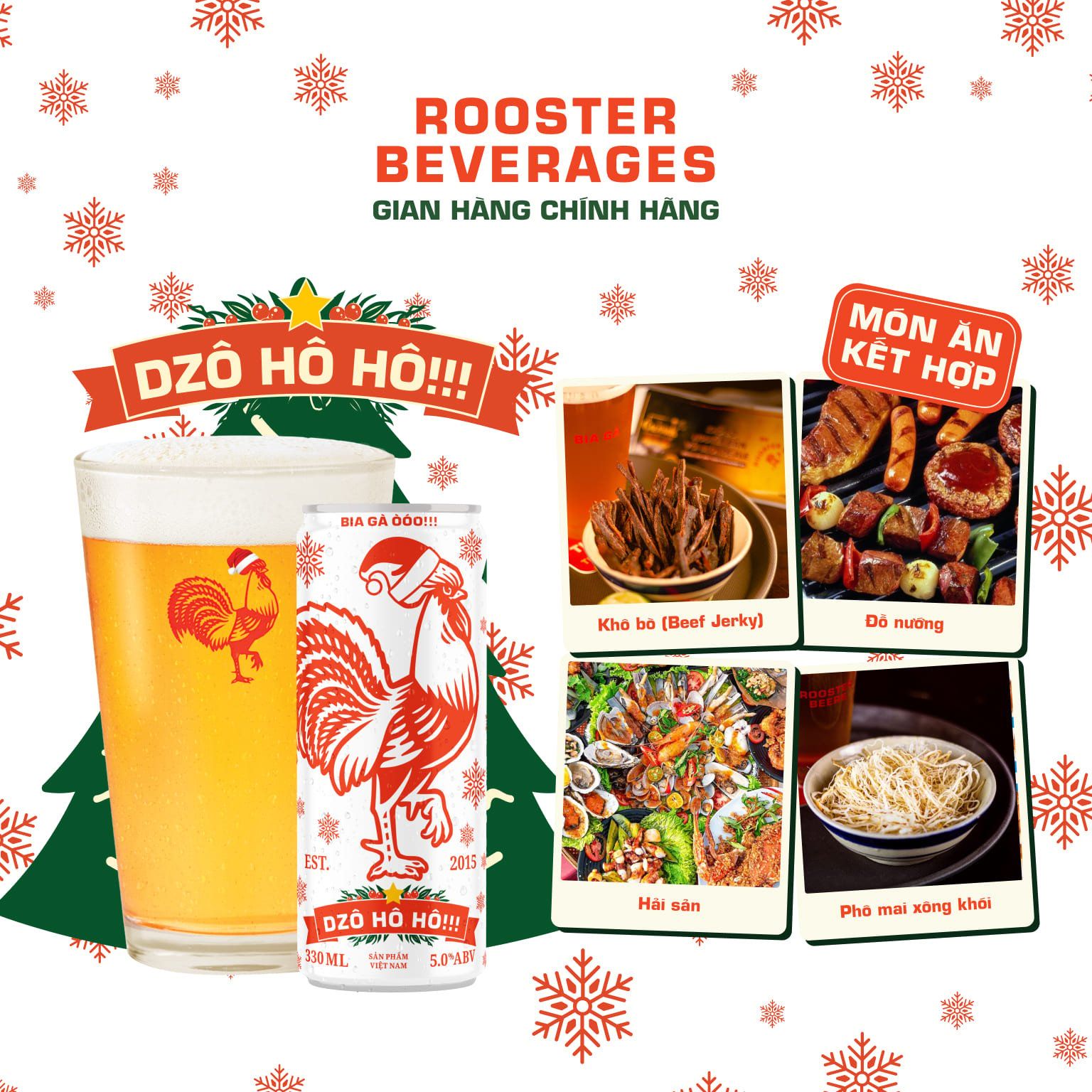 Rooster Beers set 4 Lon Dzô Hô Hô - 4 Cans
