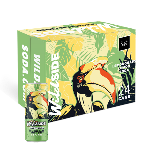  [TẶNG 4 LON ROOSTER] WildSide Vodka Soda Vị Chanh Sả - Thùng 24 Lon (330ml) 