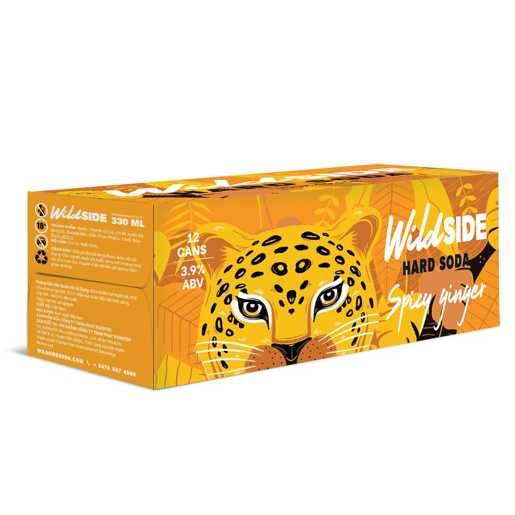 WildSide Soda Vị Gừng Thùng 12 Lon 330ml (Giá Sỉ Liên Hệ)