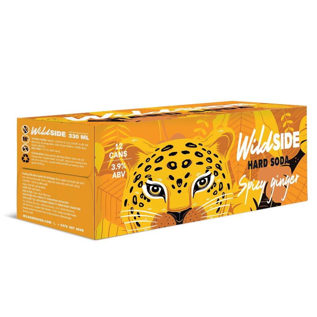  WildSide Soda Vị Gừng Thùng 12 Lon 330ml (Giá Sỉ Liên Hệ) 