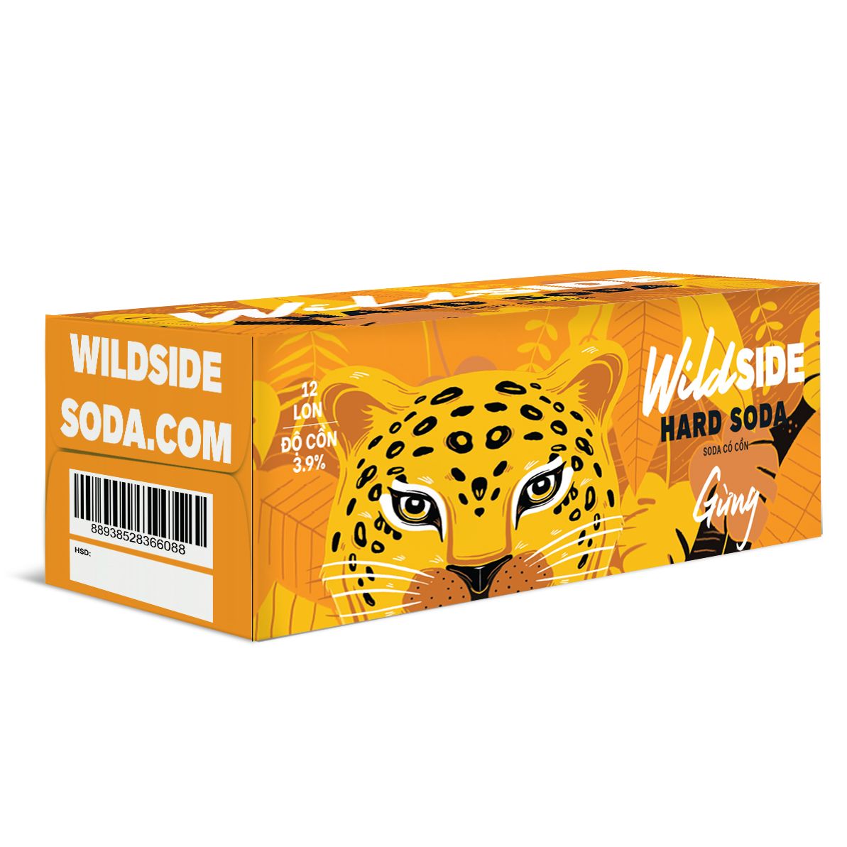 WildSide Hard Soda Vị Gừng - Thùng 12 Lon (330ml)