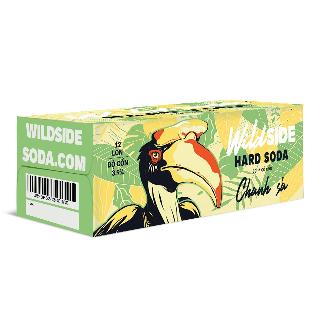 WildSide Hard Soda Vị Chanh Sả - Thùng 12 Lon (330ml)