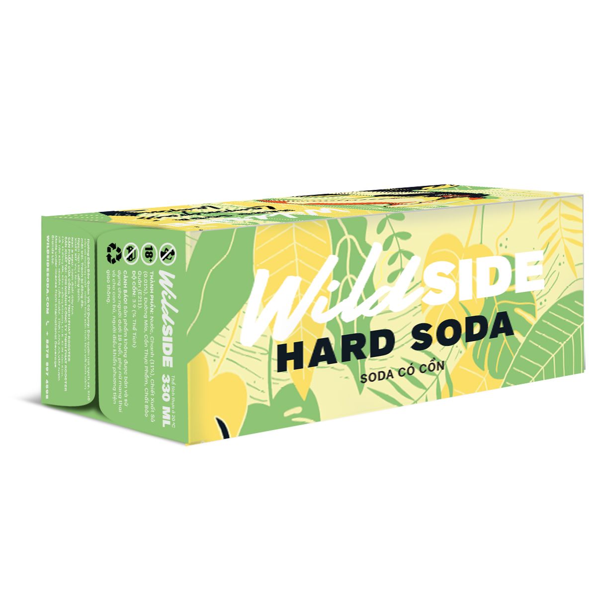 WildSide Hard Soda Vị Chanh Sả - Thùng 12 Lon (330ml)