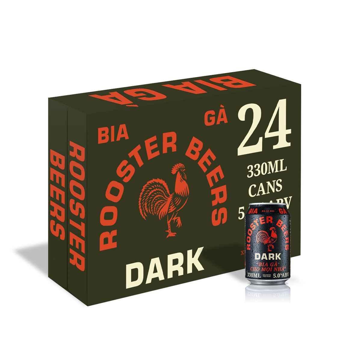 Rooster Beers Dark - Thùng 24 Lon (330ml)