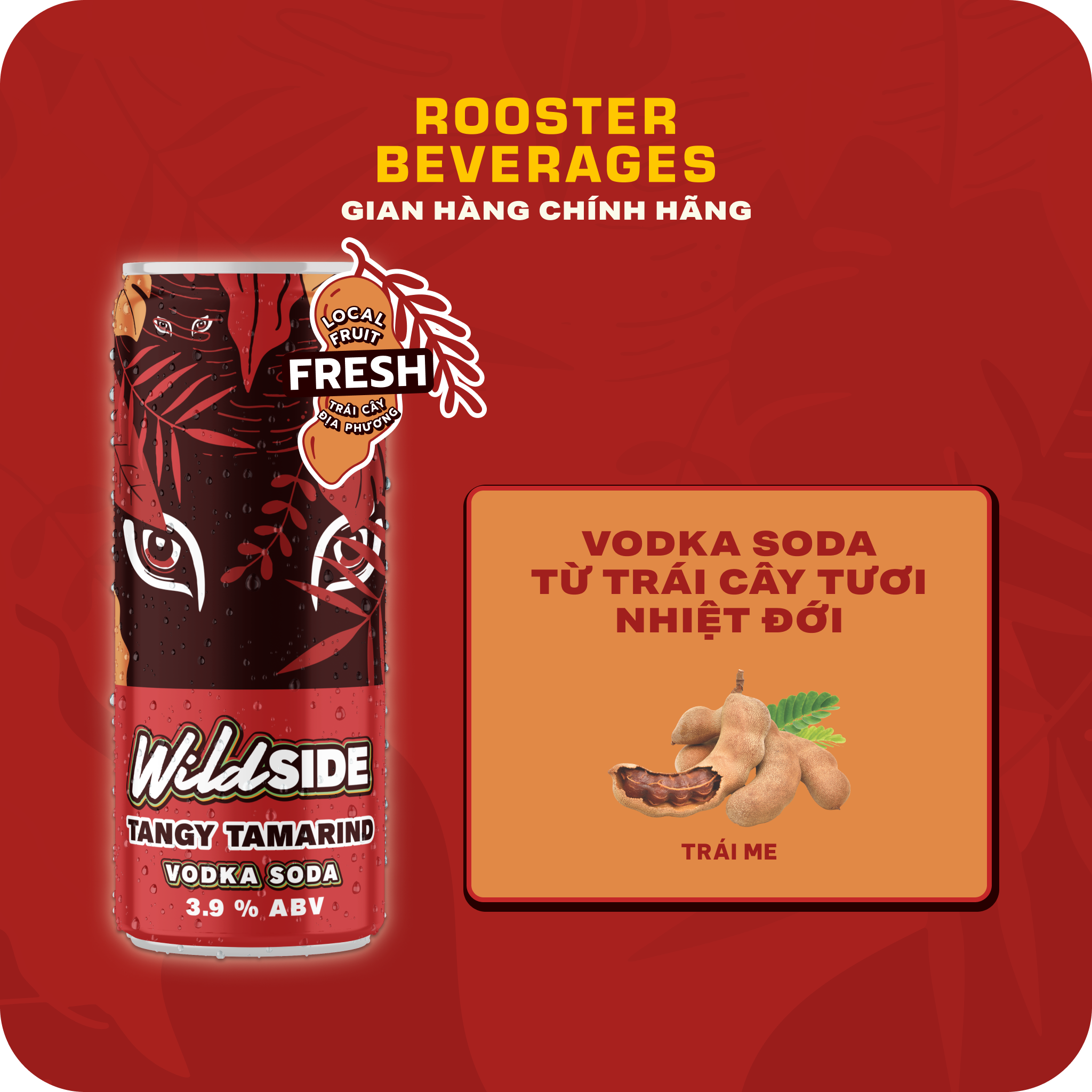 WildSide Vodka Soda Đá Me - Thùng 10 Lon (330ml)