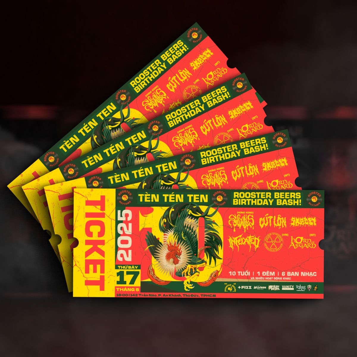 Vé Đại Tiệc Sinh Nhật Bia Gà 10 tuổi - TÈN TÉN TEN YEARS OF ROOSTER BEER