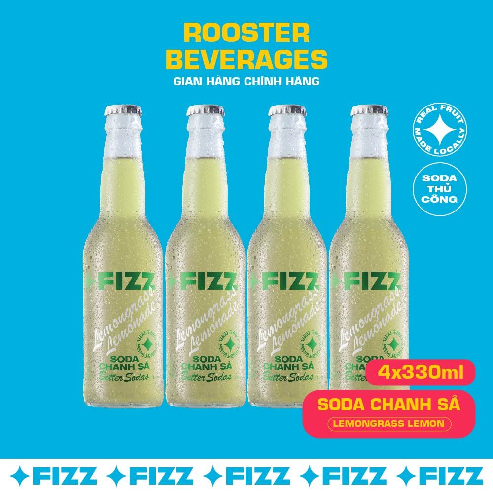 Fizz Soda Các Vị - Lốc 4 Chai 330ml (4 Bottles)