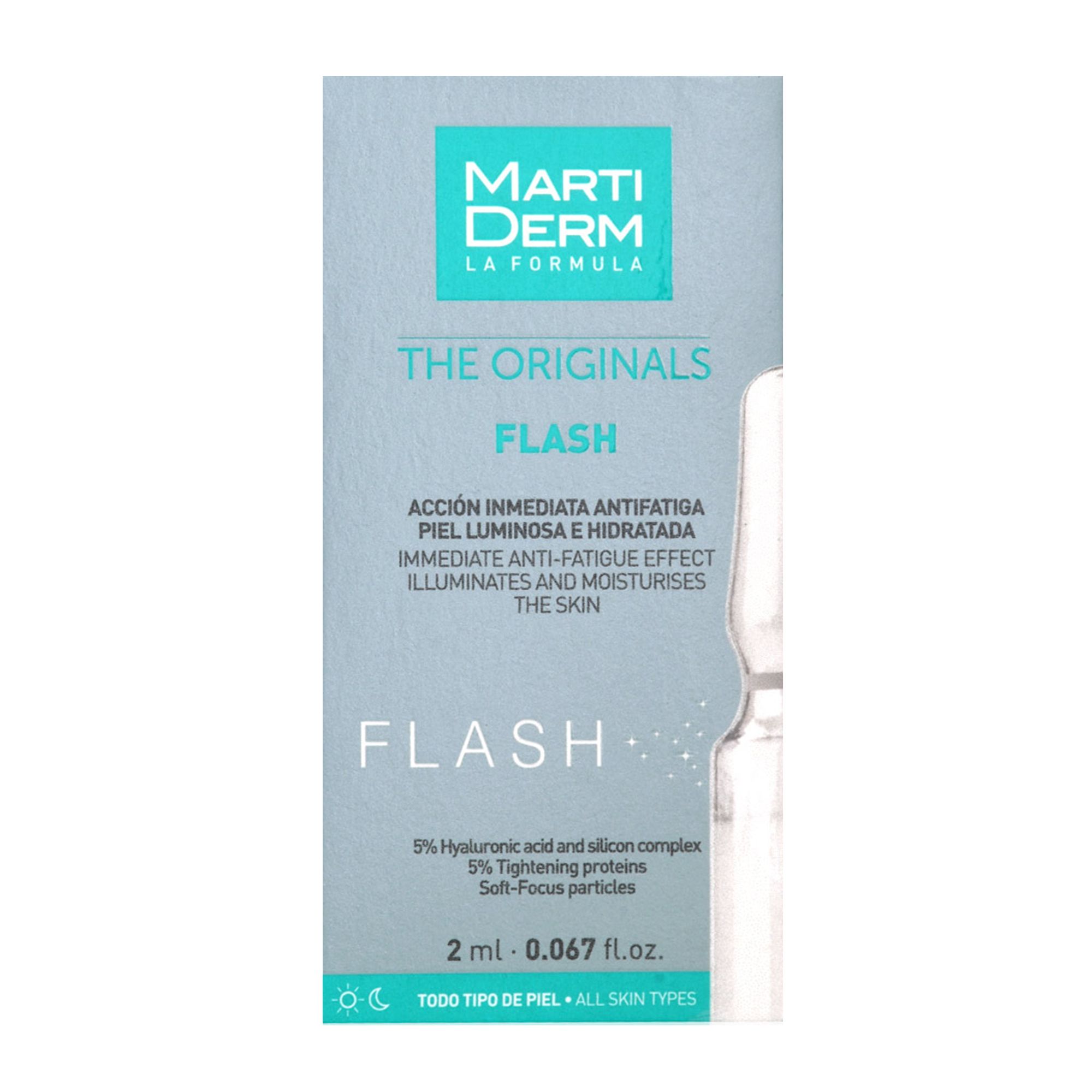 Ampoule Dưỡng Ẩm, Làm Sáng Da & Giảm Mệt Mỏi Tức Thì - MartiDerm The Originals Flash (2ml)