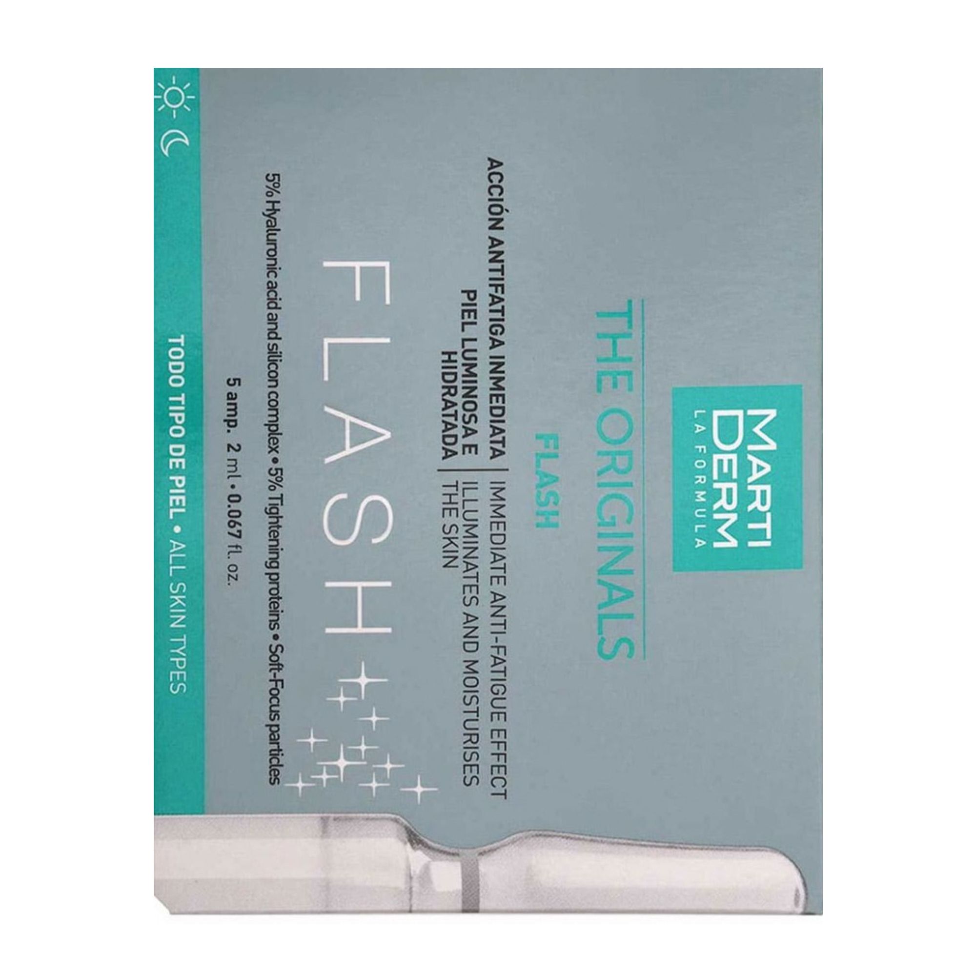 Ampoule Dưỡng Ẩm, Làm Sáng Da & Giảm Mệt Mỏi Tức Thì - MartiDerm The Originals Flash (2ml)