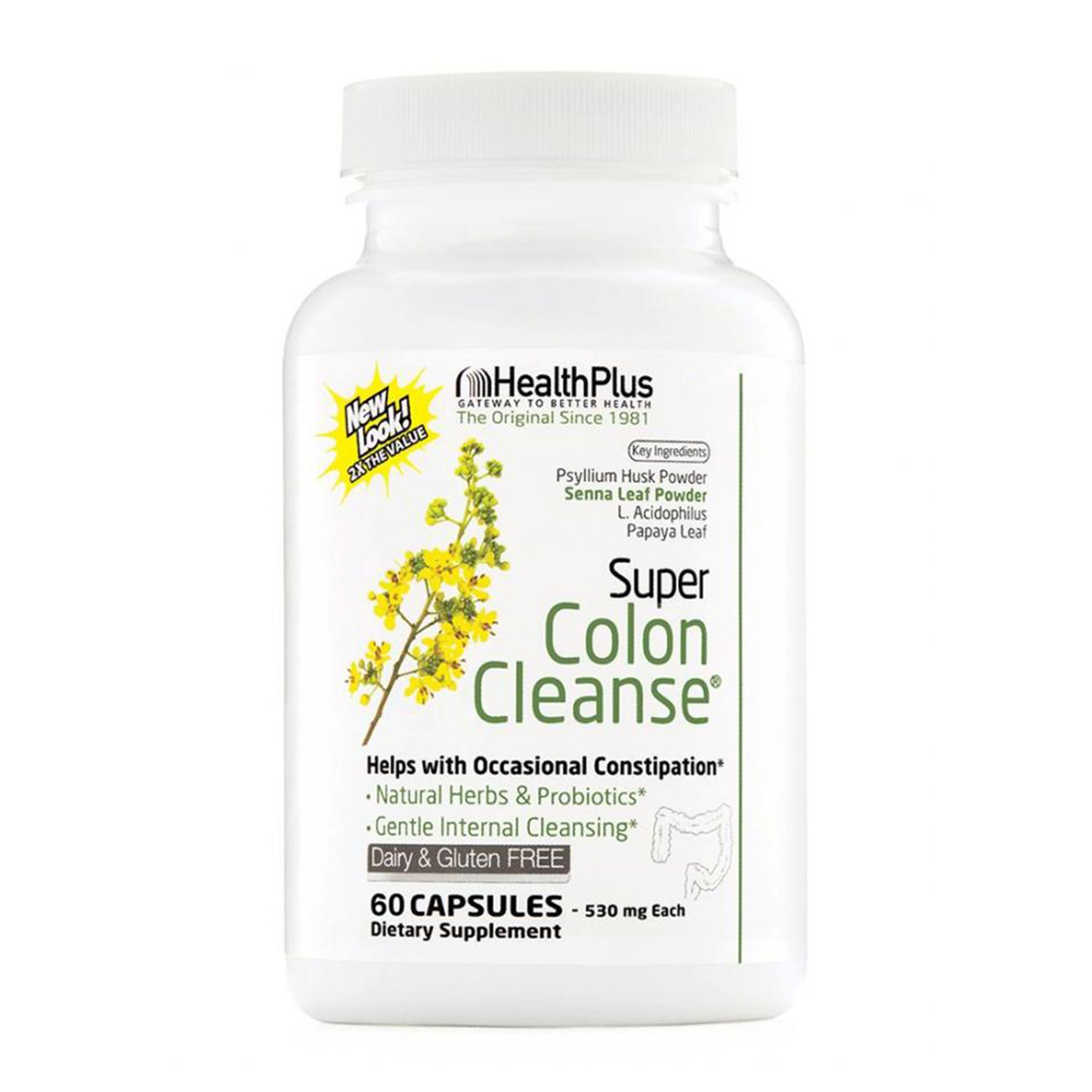 Viên uống thải độc đường ruột Health Plus Super Colon Cleanse (60 viên)