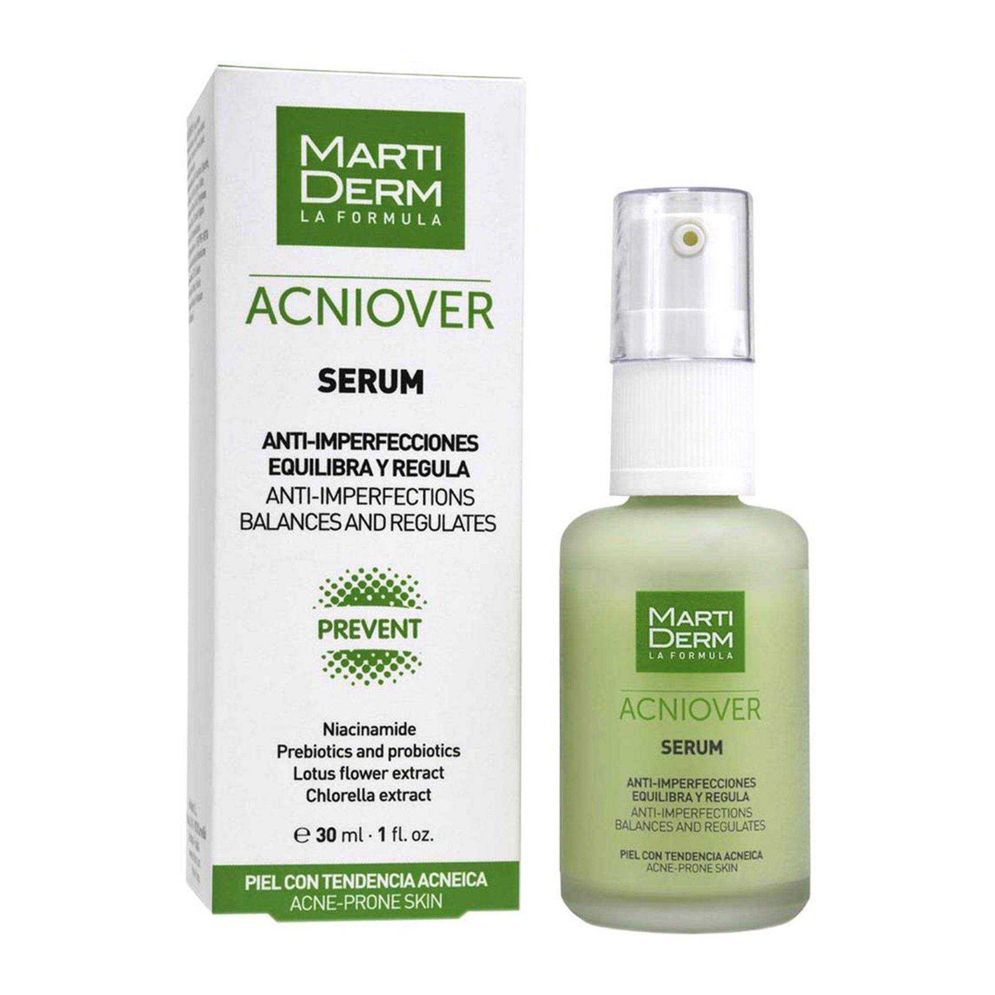 Tinh chất giảm mụn & kiểm soát nhờn - MartiDerm Acniover Serum (30ml)
