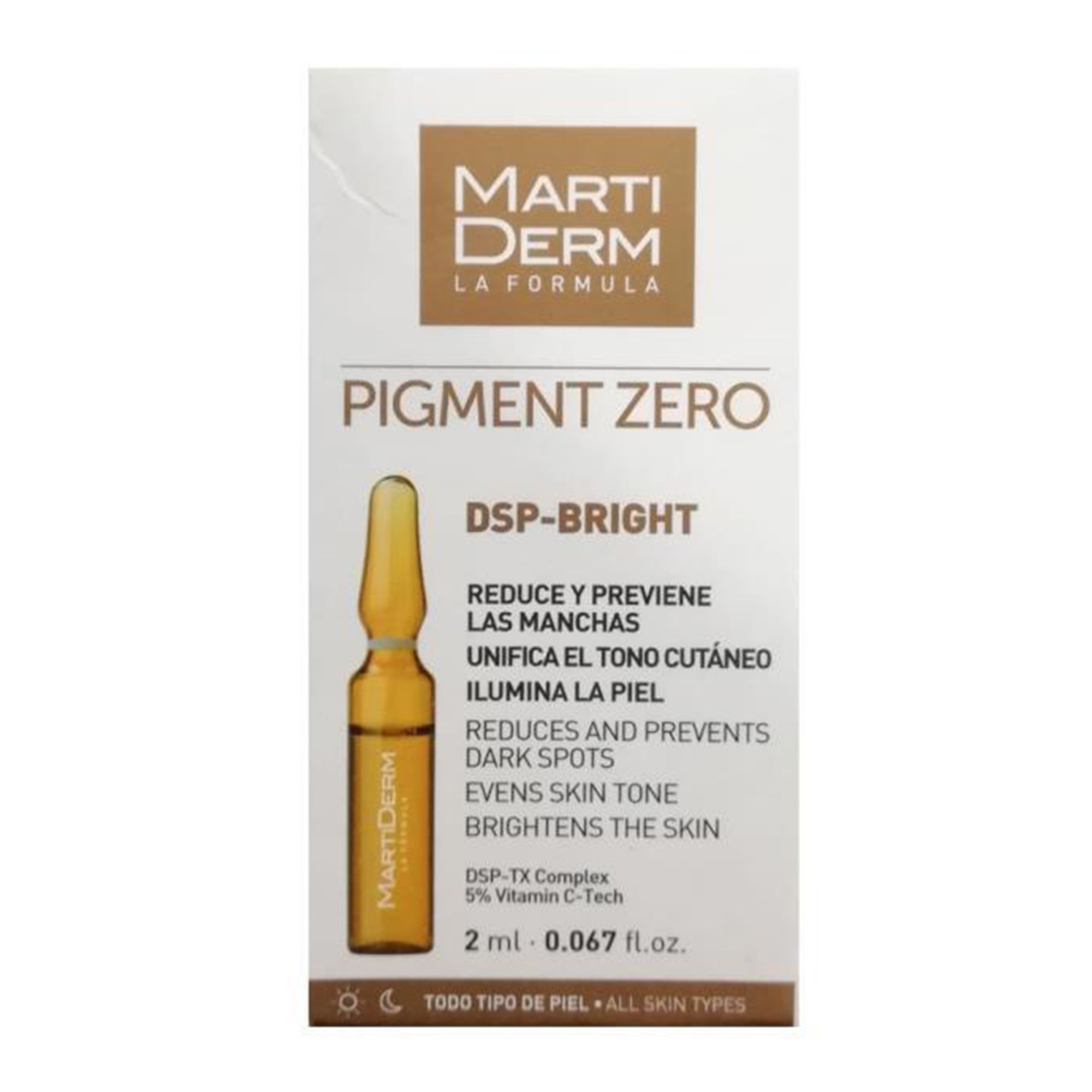 Ampoule Dưỡng Sáng Đều Màu Da, Giảm Đốm Sắc Tố - MartiDerm Pigment Zero DSP Bright (2ml)