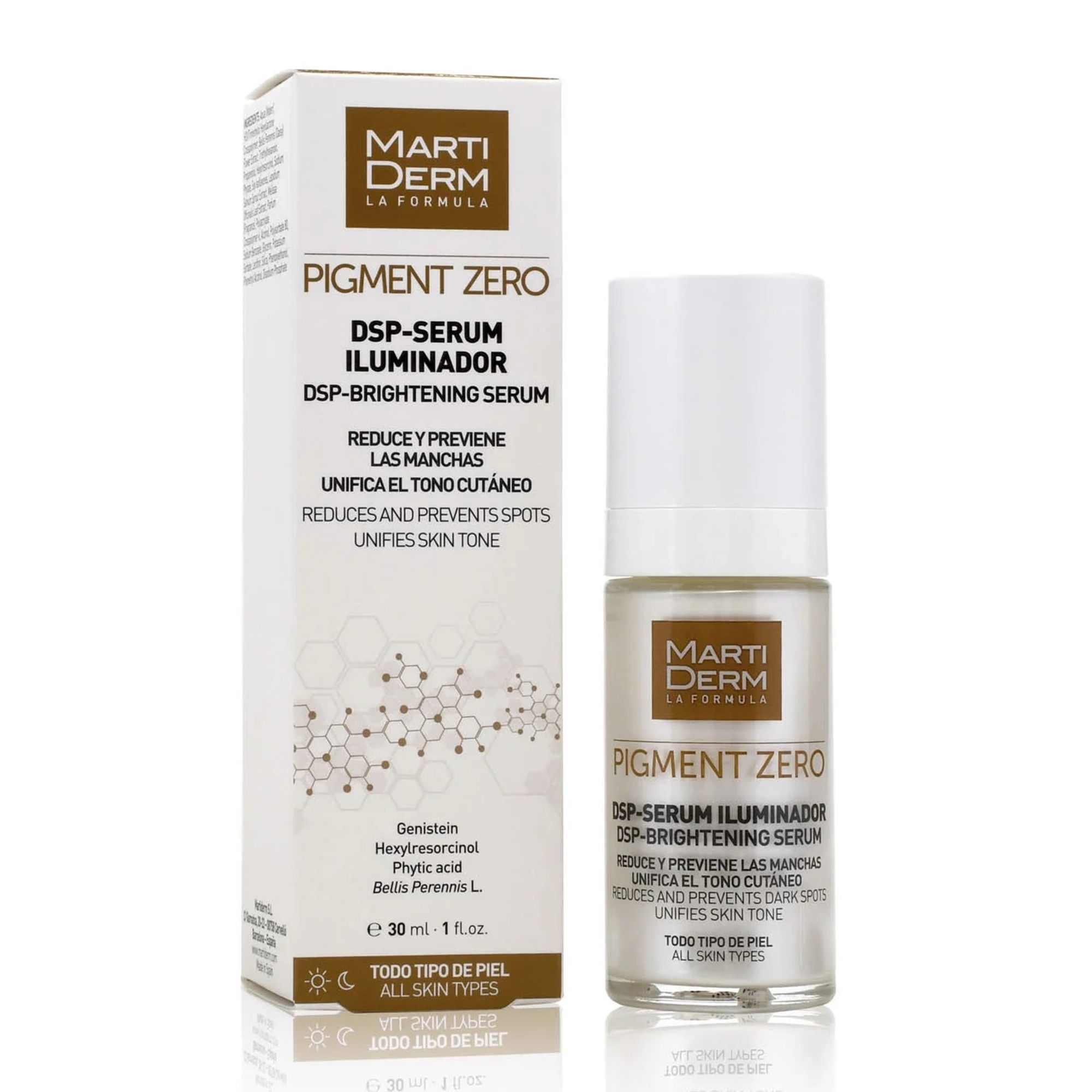 Tinh Chất Làm Sáng Da, Mờ Thâm, Duy Trì Sau Điều Trị Hydroquinone - MartiDerm Pigment Zero DSP Serum Illuminator (30ml)