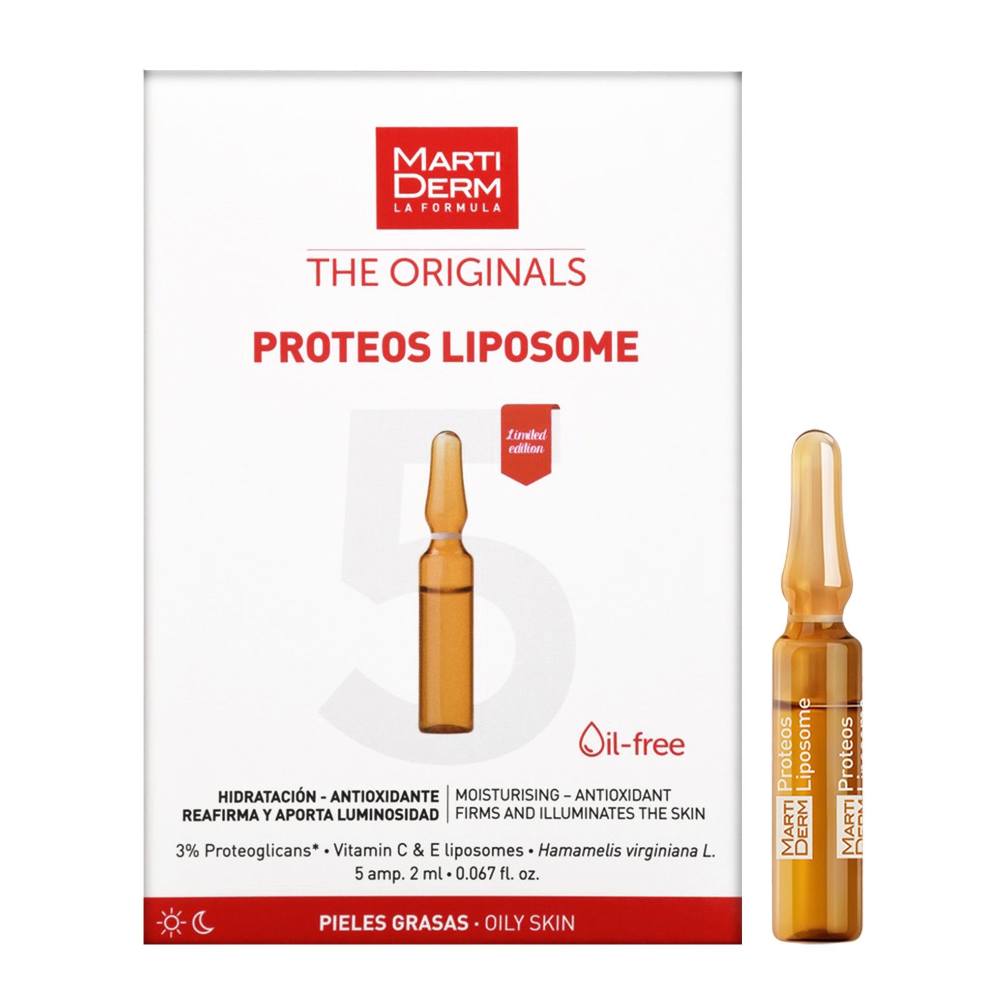 Ampoule Chống Oxy Hoá, Phục Hồi, Điều Tiết Bã Nhờn MartiDerm The Originals Proteos Liposome (2ml)