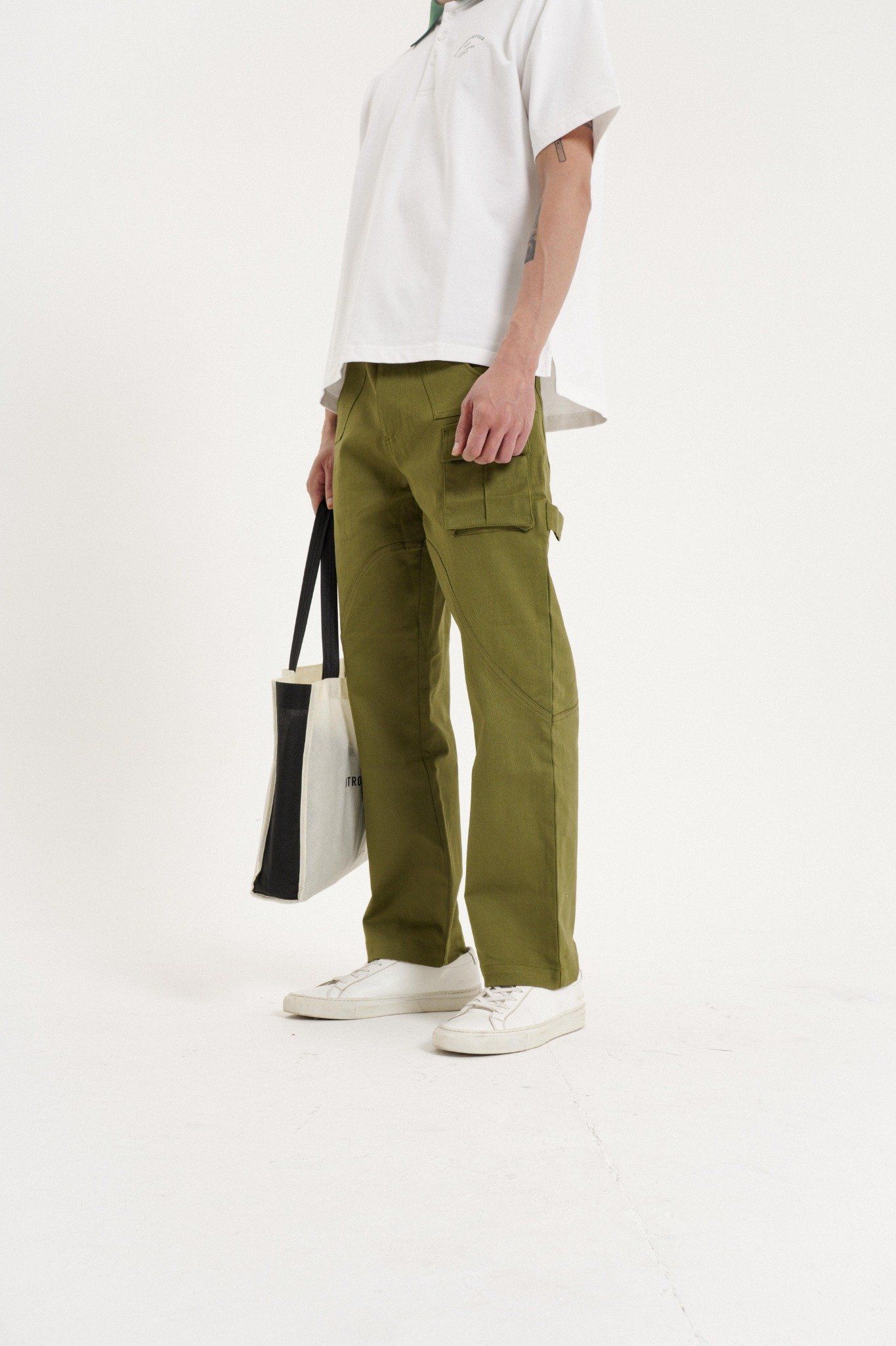 Double pieces pants - Olive