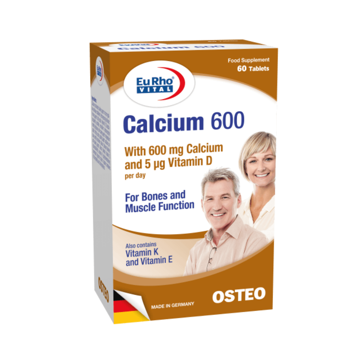 Thực phẩm bảo vệ sức khỏe: EuRho® Vital Calcium 600 - Giúp xương khỏe mạnh, phòng ngừa loãng xương