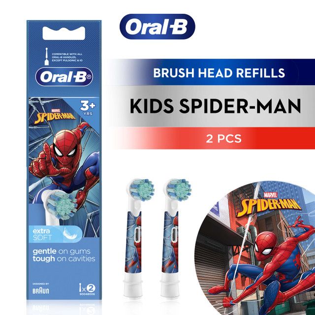 Đầu bàn chải đánh răng điện trẻ em Oral-B Spider Man Extra Soft 