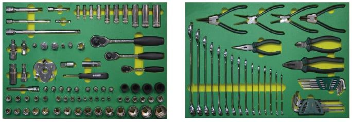 Bộ dụng cụ bảo trì thân ôtô SATA 1 bộ 121 cái 09922