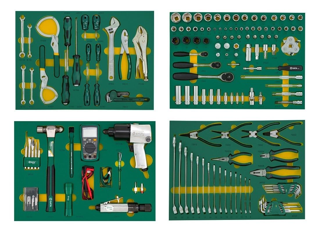 Bộ dụng cụ bảo trì ôtô SATA 1 bộ 157 cái 09919